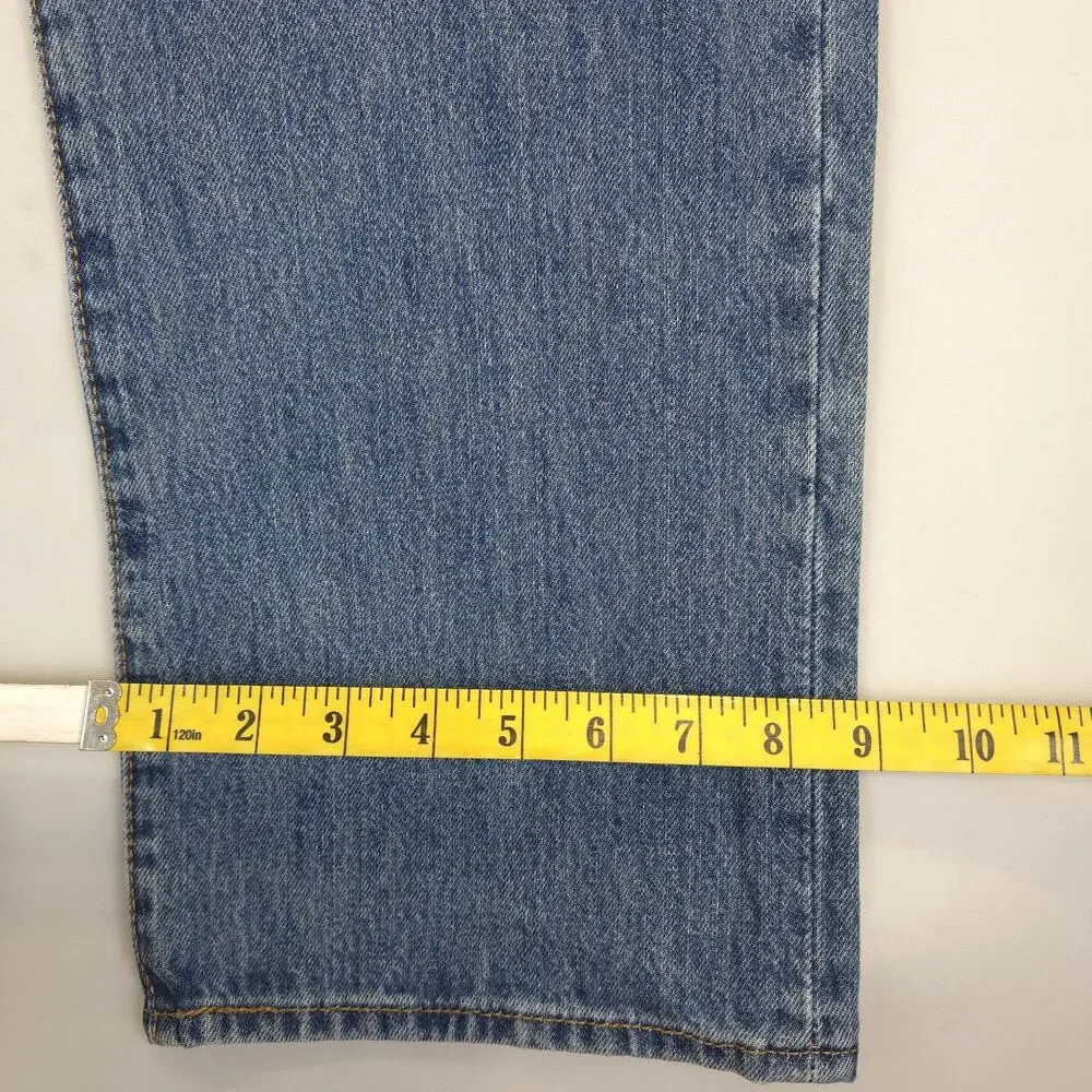 Men's Levi's 501‎ Straight Leg 38x30 Button Fly Bleached Blue Denim Jeans